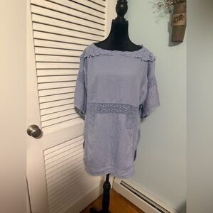 Free People NWT “Rustic Romance Blouse” Country Tide! Gorgeous Detail ❤️